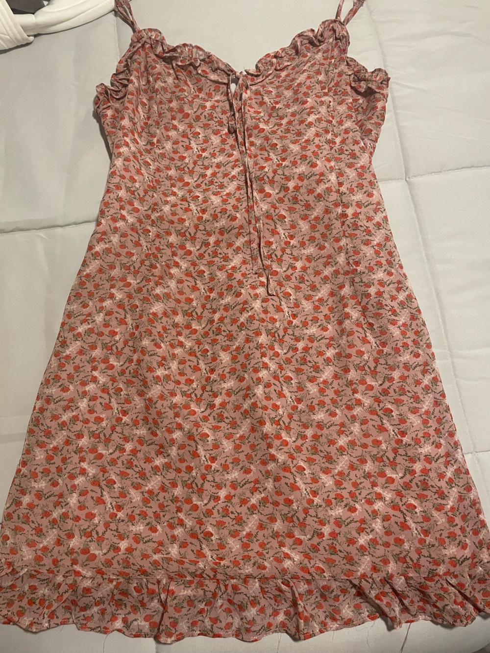 Dress Forum Pink Floral Mini Slip Skirt